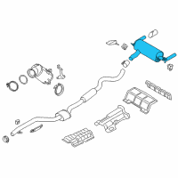 OEM 2017 BMW 340i GT xDrive Rear Muffler Diagram - 18-30-8-643-273