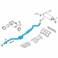 OEM 2018 BMW 340i GT xDrive Front Silencer Diagram - 18-30-8-643-266