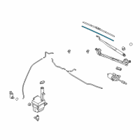 OEM 2013 Hyundai Sonata Wiper Blade Rubber Assembly(Passenger) Diagram - 98361-3S000