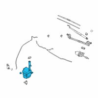 OEM Hyundai Sonata Windshield Washer Reservoir Assembly Diagram - 98620-3V000