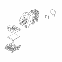 OEM Hyundai Elantra Heater Assembly-Front Seat Back Diagram - 88390-2H100