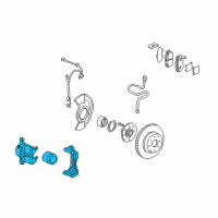 OEM 1997 Acura CL Caliper Sub-Assembly, Left Front (Reman) Diagram - 06453-SM5-505RM