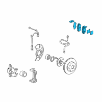 OEM 1994 Acura Integra Front Brake Pad Set Pads Diagram - 45022-ST7-416