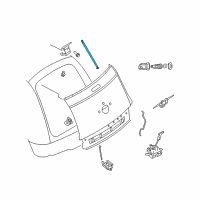 OEM 2005 Chrysler PT Cruiser Liftgate Prop Diagram - 5067236AA