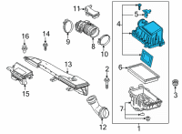 OEM 2022 Toyota Corolla Cross Upper Cover Diagram - 17705-F2090