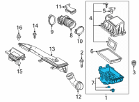 OEM Lexus UX200 Case Sub-Assembly, Air C Diagram - 17701-F2010