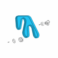 OEM 2004 Toyota Land Cruiser Serpentine Belt Diagram - 90916-02585