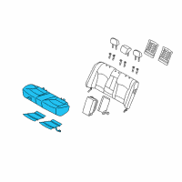 OEM 2014 Hyundai Sonata Cushion Assembly-Rear Seat Diagram - 89100-4R410-RAY