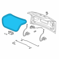 OEM 2004 Chevrolet Malibu Weatherstrip Asm-Rear Compartment Lid Diagram - 25850238