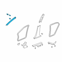 OEM Honda Accord Crosstour Garnish Assy., R. FR. Pillar *NH686L* (QP LIGHT WARM GRAY) Diagram - 84101-TP6-A01ZA