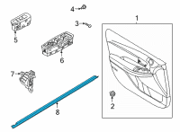 OEM 2020 Hyundai Sonata W/STRIP-FR Dr Belt I/S LH Diagram - 82230-L1000