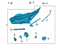 OEM 2022 Kia Forte LAMP ASSY-HEAD, LH Diagram - 92101M7700