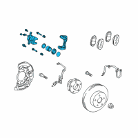 OEM 2011 Lexus CT200h Front Passenger Disc Brake Cylinder Assembly Diagram - 47730-47060