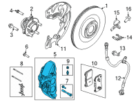 OEM Ford Mustang Mach-E CALIPER ASY - BRAKE - LESS PAD Diagram - LJ9Z-2B120-A