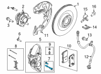 OEM Ford Mustang Mach-E Caliper Hold Down Diagram - G1FZ-2A335-B