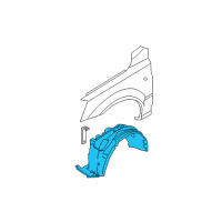 OEM 2004 Kia Sorento Guard Assembly-Front Wheel Diagram - 868123E001