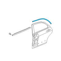 OEM 2008 Acura TSX Molding Assembly, Left Rear Door Sash Diagram - 72961-SEA-003