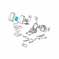 OEM 2007 Chevrolet Malibu Heater Asm-Driver Seat Back Cushion Diagram - 22718106