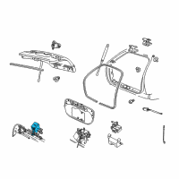 OEM Mercury Sable Glass Latch Diagram - 2F1Z-7440860-AA