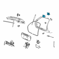 OEM Mercury Sable Hinge Diagram - F6DZ-7442900-A