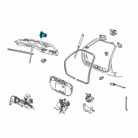 OEM 2000 Mercury Sable Lock Cylinder Diagram - 5F1Z-7443432-BA