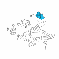 OEM Kia Sorento Transmission Mounting Bracket Assembly Diagram - 218323E384