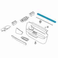 OEM 2010 BMW 750Li xDrive Inner Right Window Channel Cover Diagram - 51-33-7-178-004