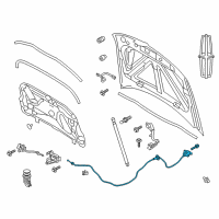 OEM 2016 Ford Police Interceptor Sedan Release Cable Diagram - AA5Z-16916-A