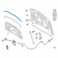 OEM 2013 Lincoln MKS Front Weatherstrip Diagram - DA5Z-16B990-A