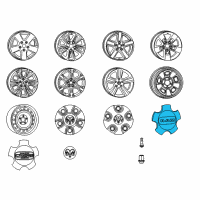 OEM 2013 Ram 1500 Wheel Center Cap Diagram - 68171981AA