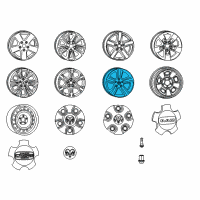 OEM 2012 Ram 1500 Aluminum Wheel Diagram - 6MR60AAAAA