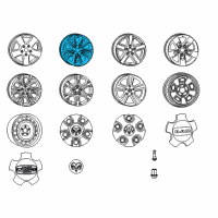 OEM 2015 Ram 1500 Aluminum Wheel Diagram - 1UB12GSAAB