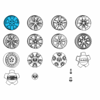 OEM 2013 Ram 1500 Steel Wheel Center Cap Diagram - 1UC54S4AAB