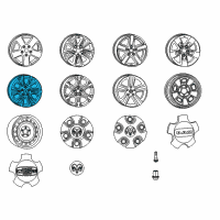 OEM 2013 Ram 1500 Aluminum Wheel Diagram - 1UB20HWLAB