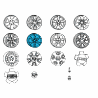 OEM 2014 Ram 1500 Aluminum Wheel Diagram - 1UB19SZ0AC
