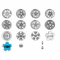 OEM 2013 Ram 1500 Wheel Center Cap Diagram - 68137554AA