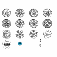 OEM 2021 Ram 1500 Classic Wheel Center Cap Diagram - 1LB72SZ0AB