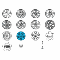 OEM 2019 Ram 1500 Classic Wheel Center Cap Diagram - 1XP54S4AAA