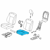 OEM 2016 Honda Accord Pad, L. FR. Seat Cushion Diagram - 81537-T2F-A51