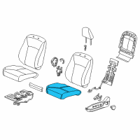 OEM 2013 Honda Accord Pad, L. FR. Seat Cushion Diagram - 81537-T2F-A51