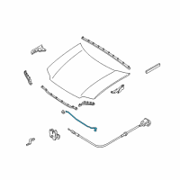 OEM 2005 Mercury Mariner Support Rod Diagram - YL8Z-16826-AA