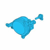 OEM 2018 Kia Soul EV Front Fog Lamp Assembly, Left Diagram - 92201E4010