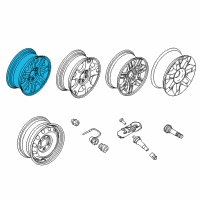 OEM Ford F-150 Wheel, Alloy Diagram - AL3Z-1007-F