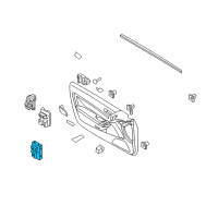 OEM 2010 Hyundai Genesis Coupe Power Window Assist Switch Assembly Diagram - 93575-2M000-9P