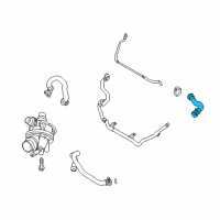 OEM 2015 BMW Z4 Radiator Coolant Hose Compatible Diagram - 17-12-7-612-445