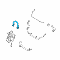 OEM 2012 BMW Z4 Radiator Coolant Hose Upper Diagram - 17-12-7-612-444