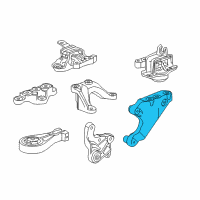 OEM 2022 Chevrolet Spark Mount Bracket Diagram - 42441519