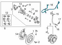 OEM 2022 Kia Sorento Cable Assembly-ABSEXT, L Diagram - 58950P2300