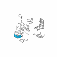 OEM 2010 Toyota Highlander Seat Cushion Pad Diagram - 71611-0E040