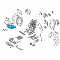 OEM 2010 BMW 335i Sports Seat Upholstery Parts, Right Diagram - 52-10-7-244-120